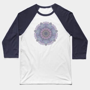 Pink Purple and Blue Mandala Baseball T-Shirt